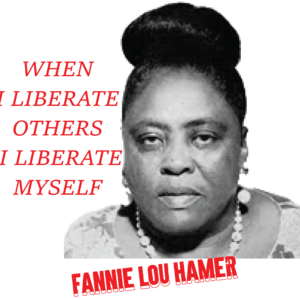 Black and white photo with inspirational quote.