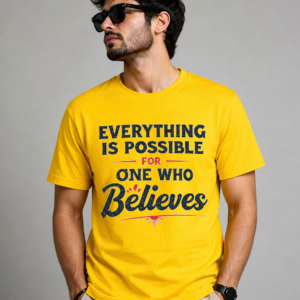 Believes Yellow T-shirt for Men