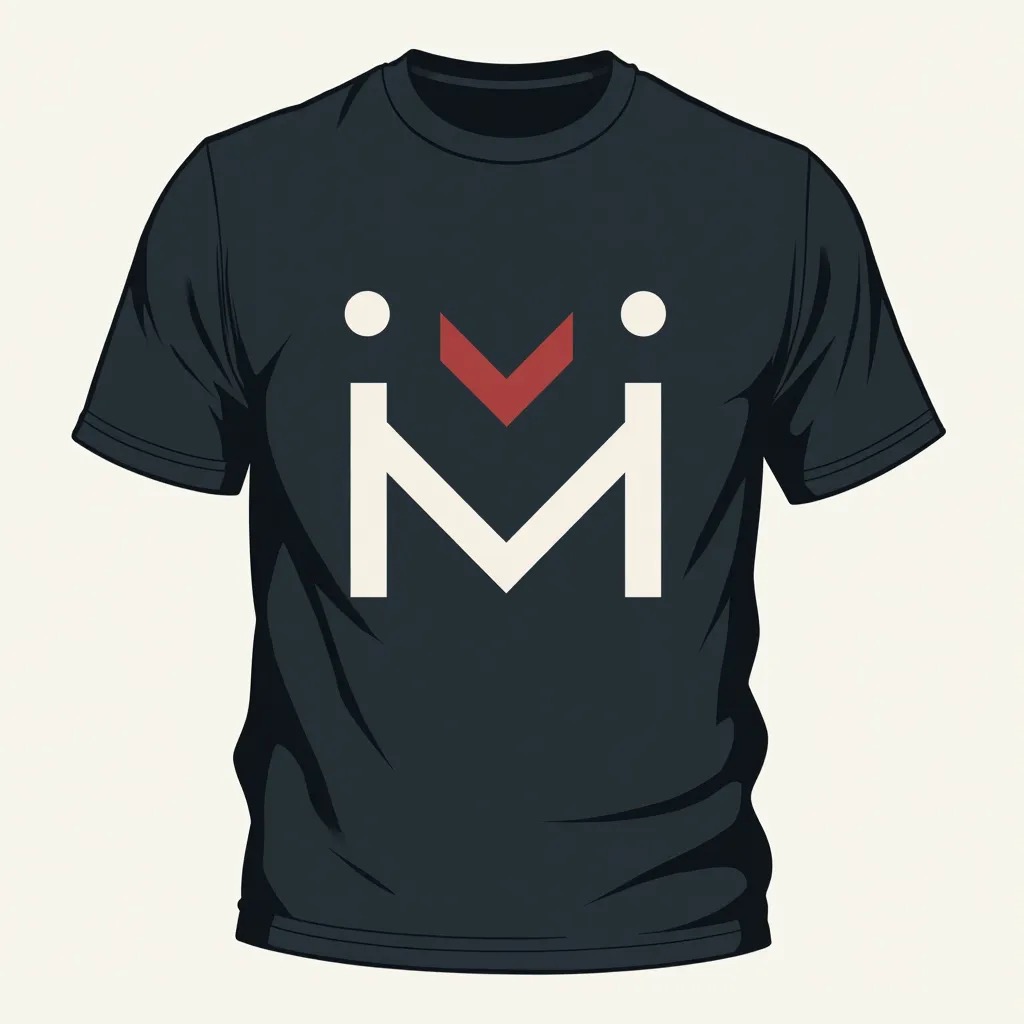 Black t-shirt with abstract geometric design. Black t-shirt with abstract geometric design.